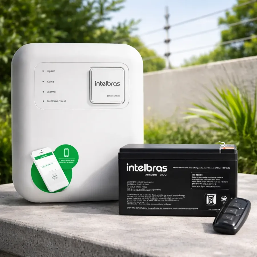 Central de cerca elétrica Intelbras com bateria